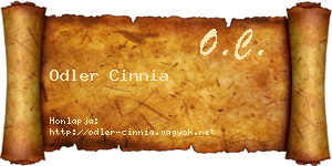 Odler Cinnia névjegykártya